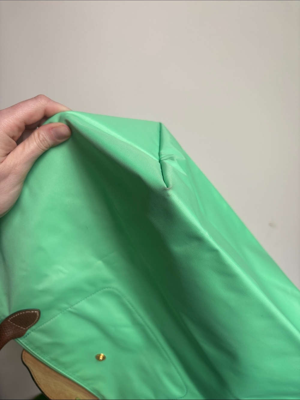 Longchamp Le Pliage Large Nylon Tote in Pistachio - Picture 9 of 13